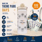 USA theme park bottle + stickers