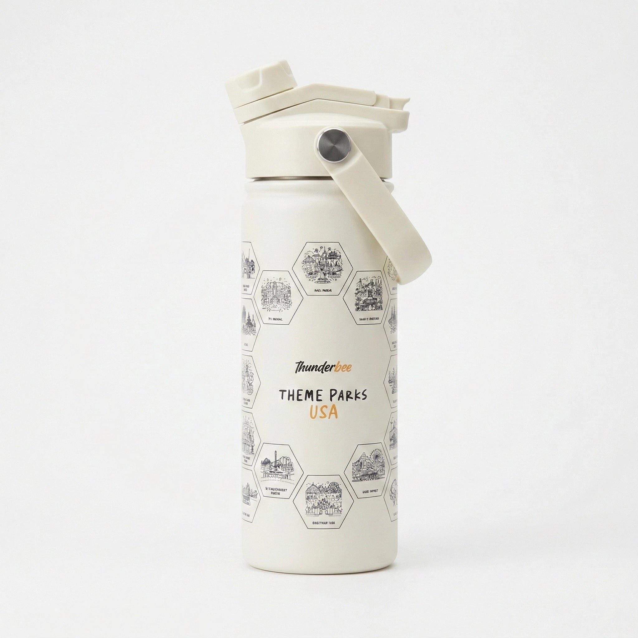 USA theme park bottle + stickers